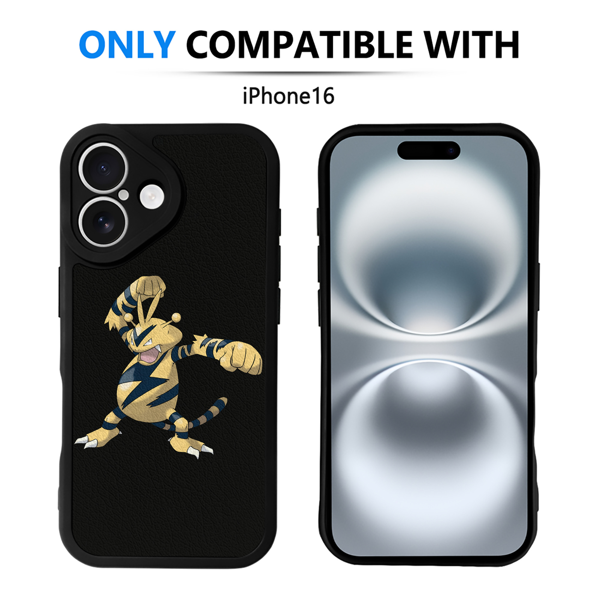 （画像用） ポケットモンスター Pokémon 【iPhone 16シリーズ対応】シリコンスマホケース（レザー調） 材質：シリコン